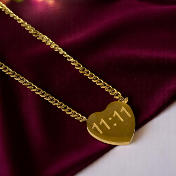 11:11 Anti Tarnish Heart Chain for Girls and Women