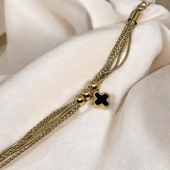 Chain Bracelet, Gold Plated Stainless Steel Anti Tarnish Bracelet with Stone