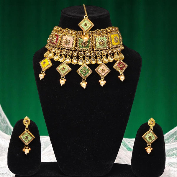 Rajputi Chocker Necklace with Earrings