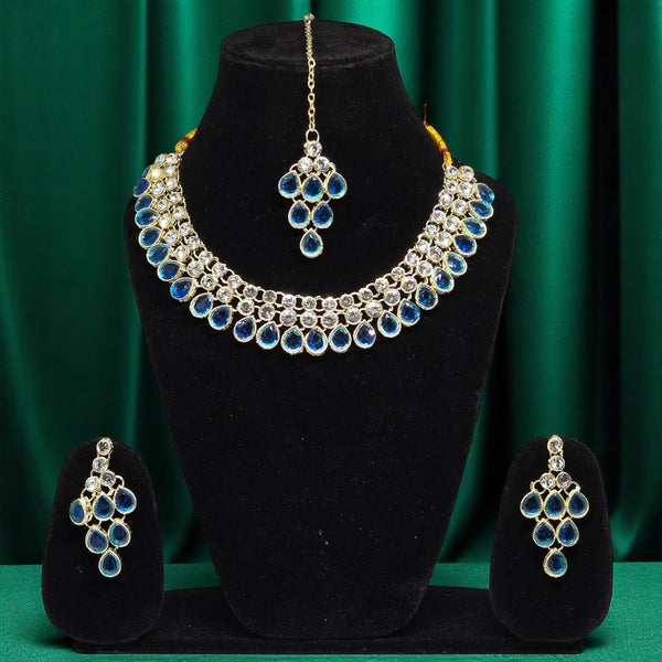 Necklace Jwellery Set with Earring & Maangtika for women