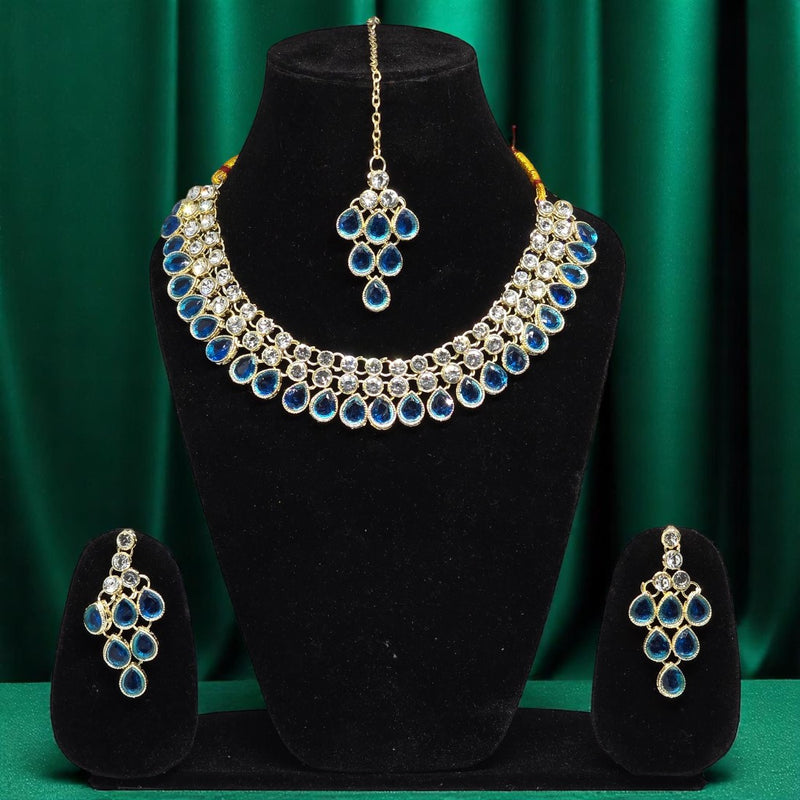 Necklace Jwellery Set with Earring & Maangtika for women