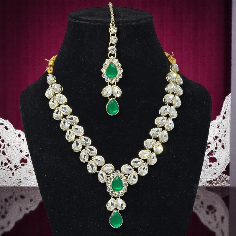 Necklace Jwellery Set with Earring & Maangtika for women