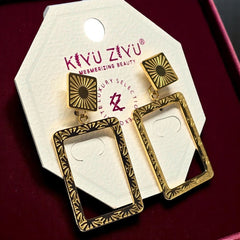Anti Tarnish Gold Plated Earring Set