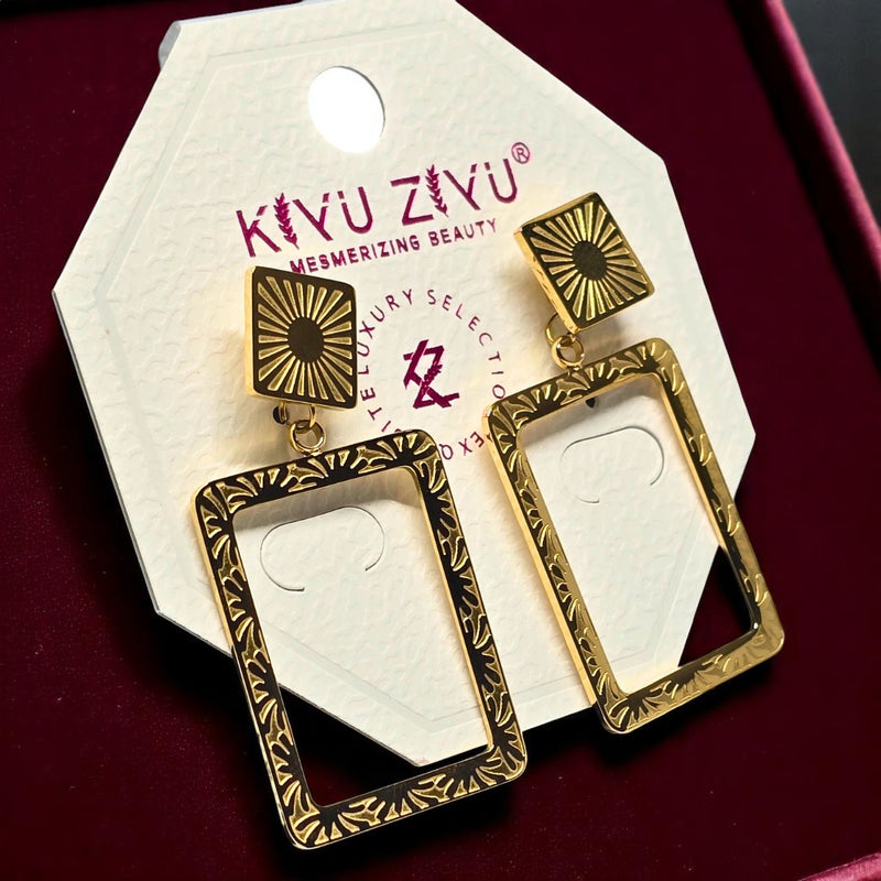 Anti Tarnish Gold Plated Earring Set