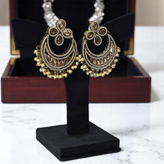 Pakistani Trend Jewellery Set with Earrings, Maangtika & Necklace