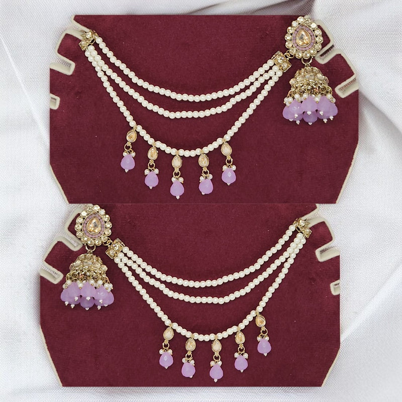 Traditional Lavender Color Bahubali Jhumka Earrings for Women, Wedding & Festive Wear