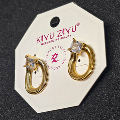Anti Tarnish Gold Plated Earrings Stainless Steel