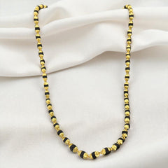 Black and Gold Beaded Daily Wear Chain for Men & Women