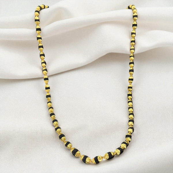 Black and Gold Beaded Daily Wear Chain for Men & Women