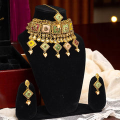 Rajputi Chocker Necklace with Earrings