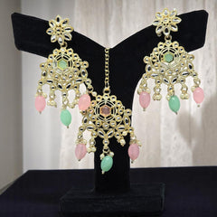 Kundan Necklace Set Multicolor for Women & Girls