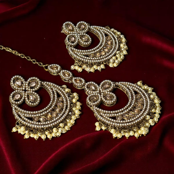 Pakistani Trend Jewellery Set with Earrings, Maangtika & Necklace