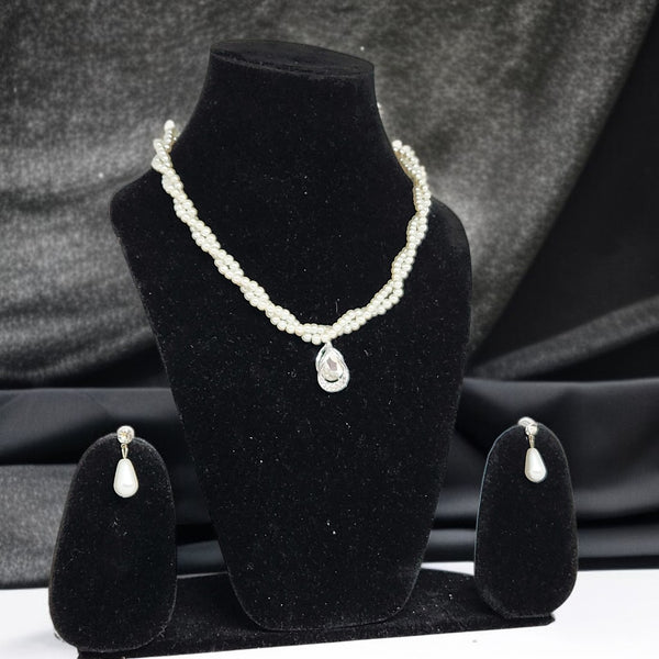 Premium Double Layer White Pearl Jewellery Set for Girls & Women | Party & Wedding Wear