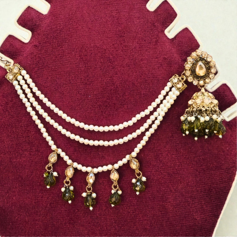 Traditional Mehandi Color Bahubali Jhumka Earrings for Women, Wedding & Festive Wear