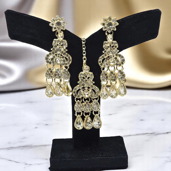 Gold Plated Necklace Set with Earrings & Mangtikka for women & girls
