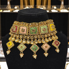 Rajputi Chocker Necklace with Earrings