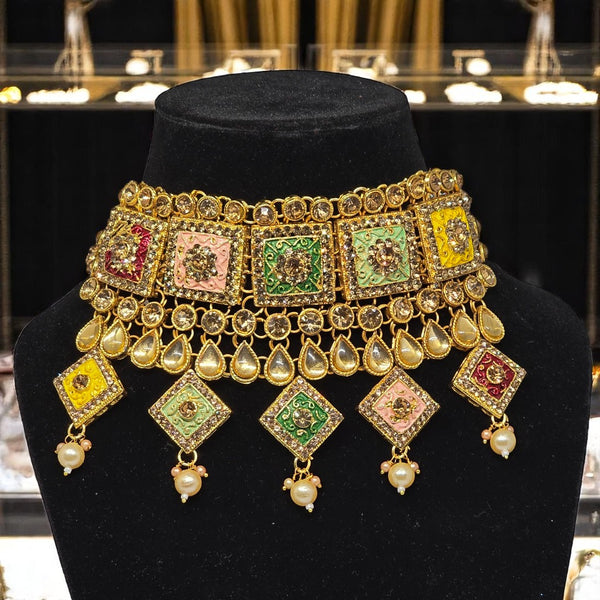 Rajputi Chocker Necklace with Earrings