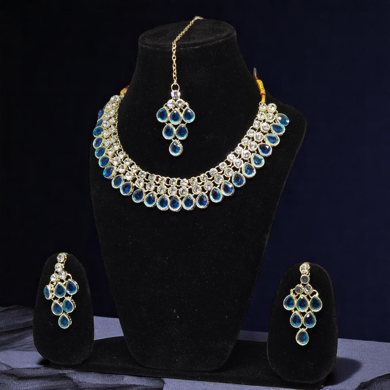 Necklace Jwellery Set with Earring & Maangtika for women