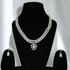 Premium Double Layer White Pearl Jewellery Set for Girls & Women | Party & Wedding Wear