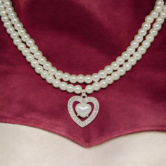 Premium Double Layer White Pearl Jewellery Set for Girls & Women | Party & Wedding Wear