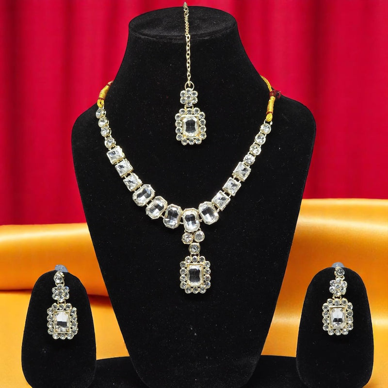 Necklace Set with Earring & Maangtika for women