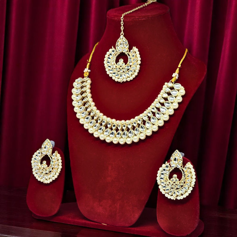 Jewellery Set with Earrings and Maang Tikka for Fashion Bollywood Wedding, Party Engagements & Festivals Jewellery Set