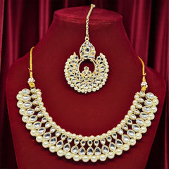 Jewellery Set with Earrings and Maang Tikka for Fashion Bollywood Wedding, Party Engagements & Festivals Jewellery Set