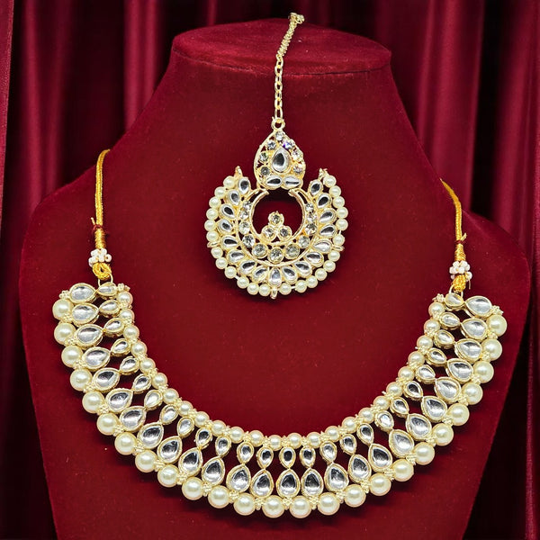 Jewellery Set with Earrings and Maang Tikka for Fashion Bollywood Wedding, Party Engagements & Festivals Jewellery Set