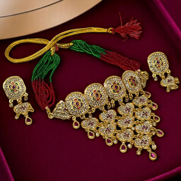 Rajputi Chocker Necklace with Earrings