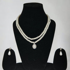 Premium Double Layer White Pearl Jewellery Set for Girls & Women | Party & Wedding Wear