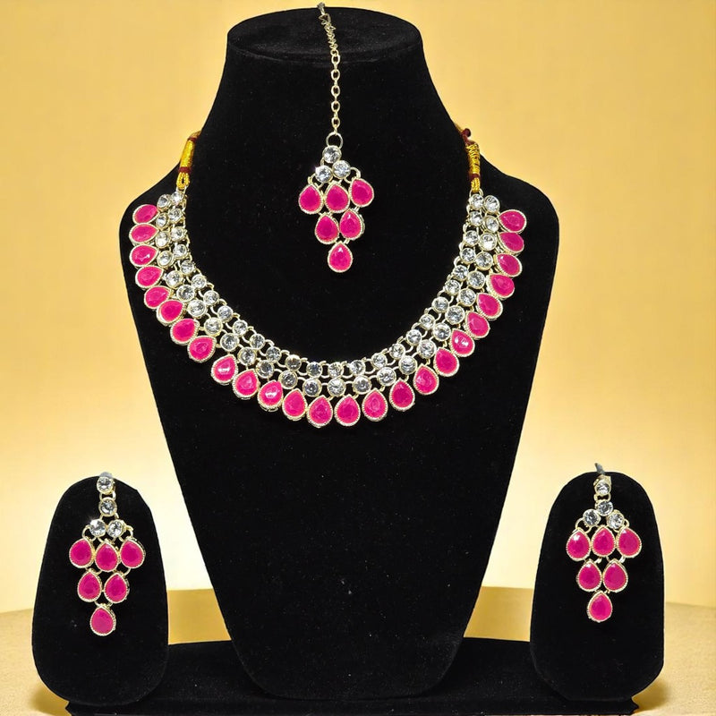 Necklace Set with Earring & Maangtika for women