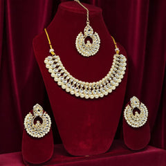 Jewellery Set with Earrings and Maang Tikka for Fashion Bollywood Wedding, Party Engagements & Festivals Jewellery Set