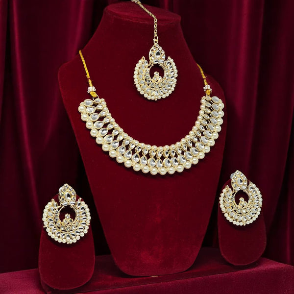 Jewellery Set with Earrings and Maang Tikka for Fashion Bollywood Wedding, Party Engagements & Festivals Jewellery Set