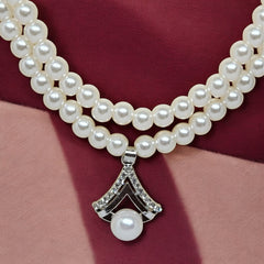 Premium Double Layer White Pearl Jewellery Set for Girls & Women | Party & Wedding Wear