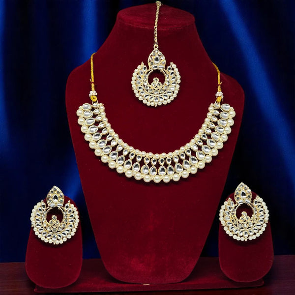 Jewellery Set with Earrings and Maang Tikka for Fashion Bollywood Wedding, Party Engagements & Festivals Jewellery Set