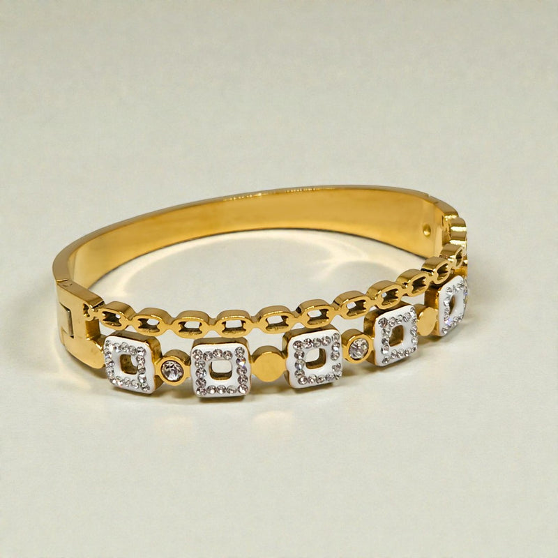 Premium Anti-Tarnish Gold Plated Bracelet for Women – Sparkling Stone Studded Design