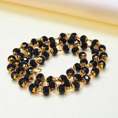 Black and Gold Beaded Daily Wear Chain for Men & Women