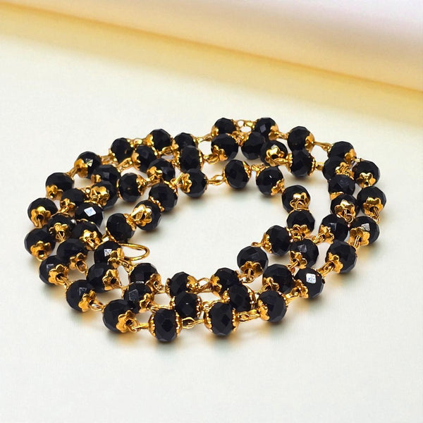 Black and Gold Beaded Daily Wear Chain for Men & Women
