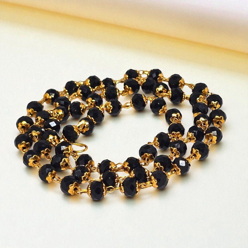 Black and Gold Beaded Daily Wear Chain for Men & Women