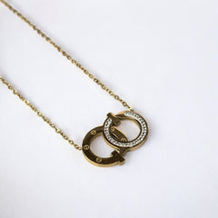 Stylish Anti Tarnish Gold Plated Pendant with Chain for Women and Girls Stainless Steel Waterproof Pendant